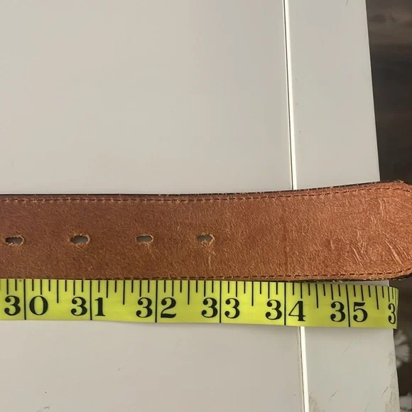 Larry Mahan - Vintage, Western Leather Belt w/San Dimas Brass Buckle size 30